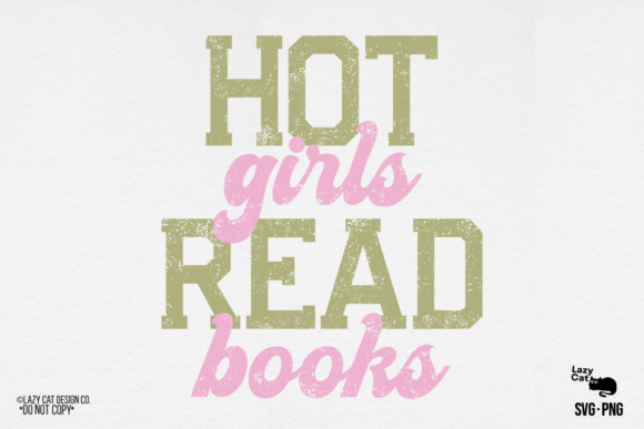 Book Hot Girls Read Design SVG PNG