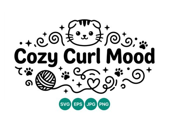 Cozy Curl Mood Cat Design