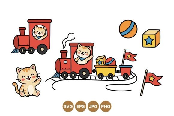 Cute Cat Toy Train Clipart: A Designer’s Real-World Embroidery Review