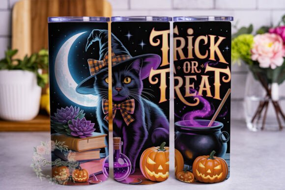 Halloween Black Cat Magic 20oz Tumbler