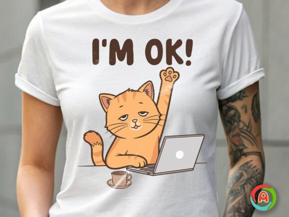 I’m Ok Funny Tired Cat