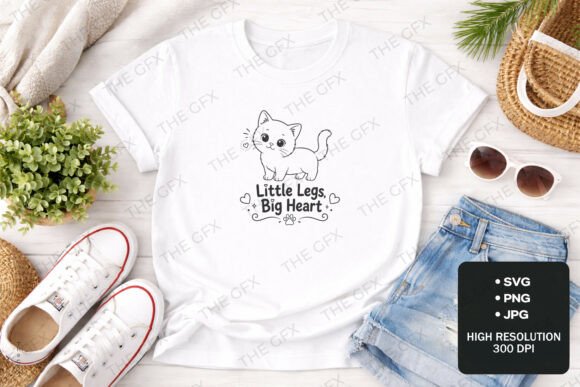 Kitten Little Legs, Big Heart Cat Art