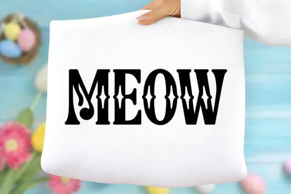 Meow PNG, Cat Lover Shirt Design
