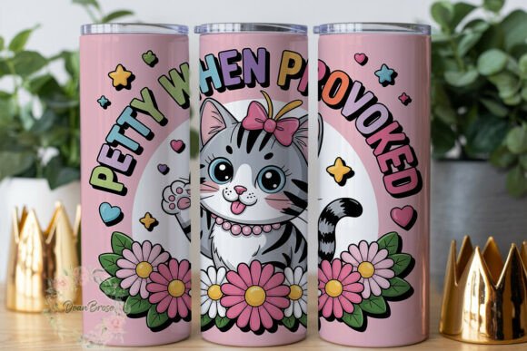 Sassy Cat Floral Fun 20oz Design