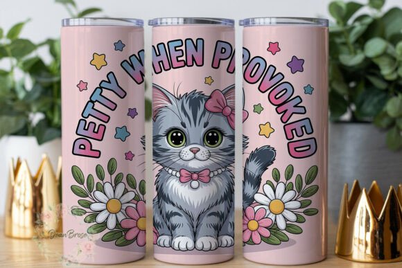 Sassy Cat Floral Fun 20oz Tumbler Wrap