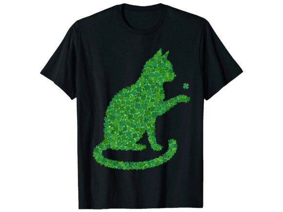 Shamrock Cat St Patrick’s T-Shirt