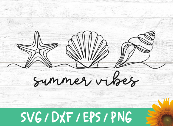Summer Seashell Bow SVG, Minimalist Beach