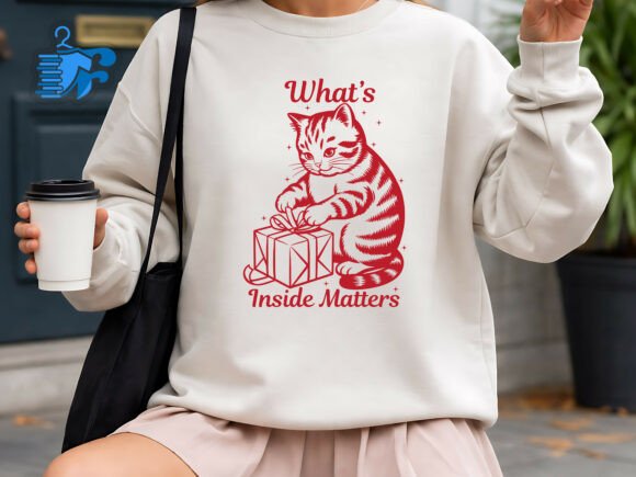 Whats Inside Matters Cat Illustration